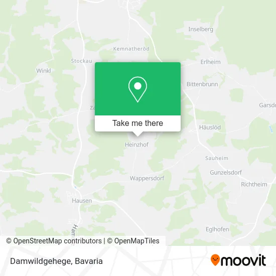 Карта Damwildgehege