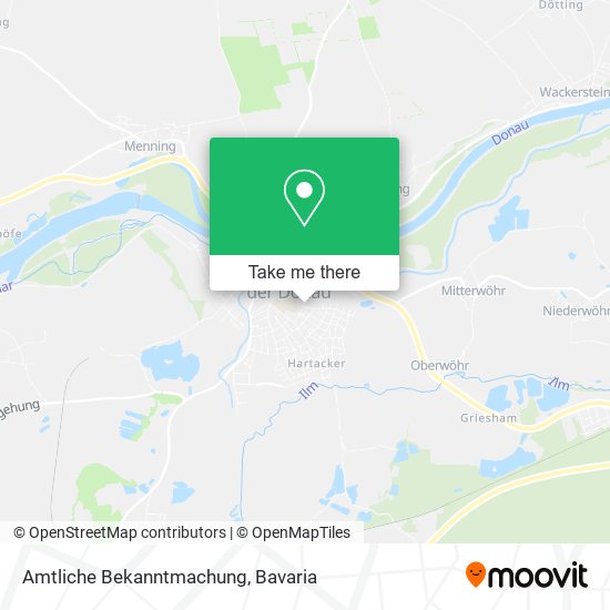 Amtliche Bekanntmachung map