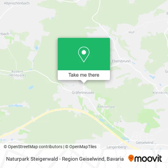 Карта Naturpark Steigerwald - Region Geiselwind
