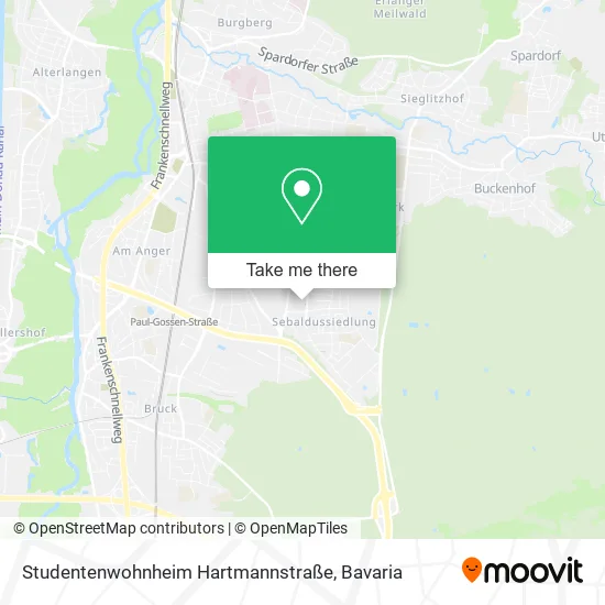 Карта Studentenwohnheim Hartmannstraße