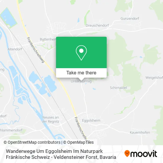 Карта Wanderwege Um Eggolsheim Im Naturpark Fränkische Schweiz - Veldensteiner Forst