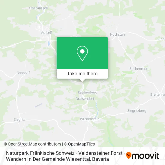 Карта Naturpark Fränkische Schweiz - Veldensteiner Forst - Wandern In Der Gemeinde Wiesenttal
