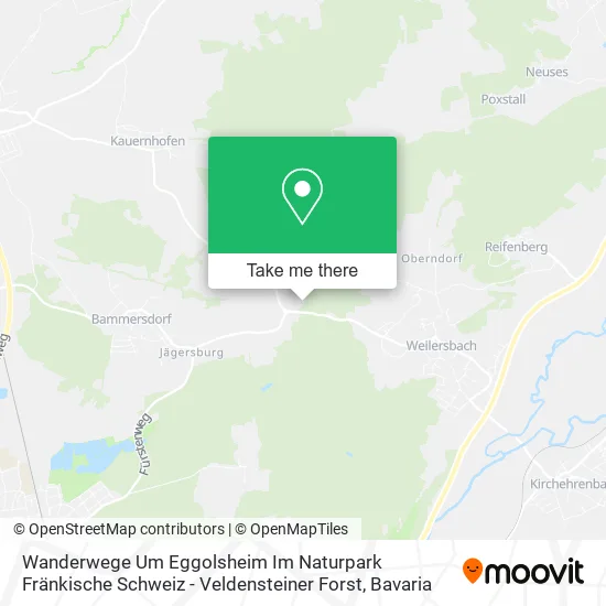 Карта Wanderwege Um Eggolsheim Im Naturpark Fränkische Schweiz - Veldensteiner Forst