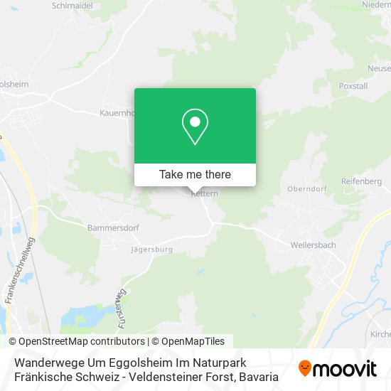 Wanderwege Um Eggolsheim Im Naturpark Fränkische Schweiz - Veldensteiner Forst map