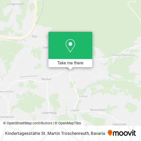 Карта Kindertagesstätte St. Martin Troschenreuth