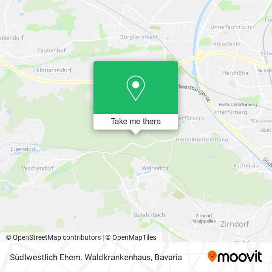 Südlwestlich Ehem. Waldkrankenhaus map