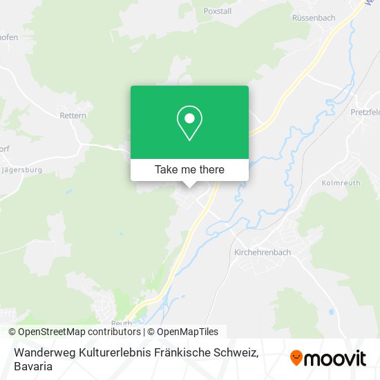 Wanderweg Kulturerlebnis Fränkische Schweiz map