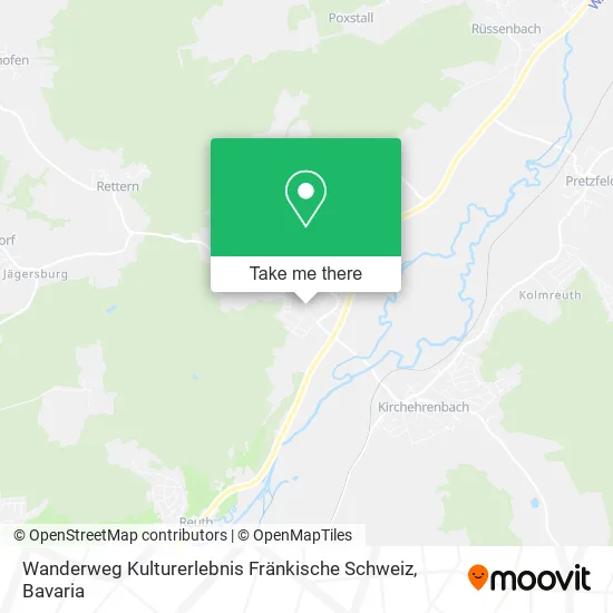 Карта Wanderweg Kulturerlebnis Fränkische Schweiz