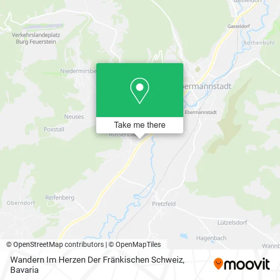 Карта Wandern Im Herzen Der Fränkischen Schweiz