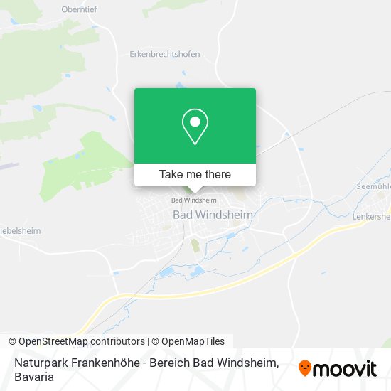 Naturpark Frankenhöhe - Bereich Bad Windsheim map