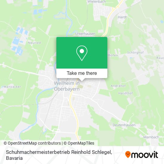 Schuhmachermeisterbetrieb Reinhold Schlegel map