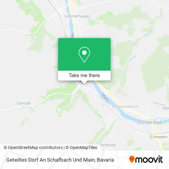 Карта Geteiltes Dorf An Schafbach Und Main