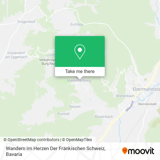 Карта Wandern Im Herzen Der Fränkischen Schweiz