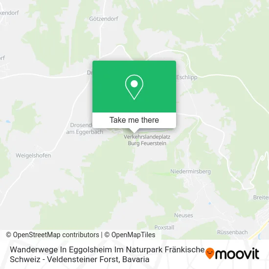 Карта Wanderwege In Eggolsheim Im Naturpark Fränkische Schweiz - Veldensteiner Forst
