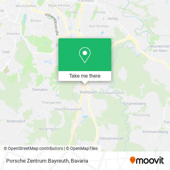 Porsche Zentrum Bayreuth map