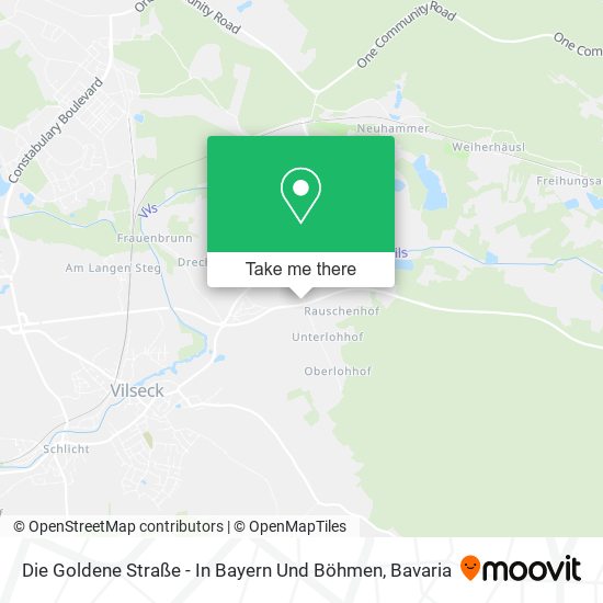 Die Goldene Straße - In Bayern Und Böhmen map