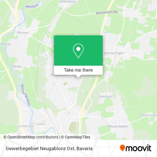 Gewerbegebiet Neugablonz Ost map