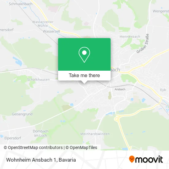 Карта Wohnheim Ansbach 1
