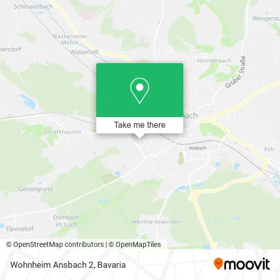 Карта Wohnheim Ansbach 2