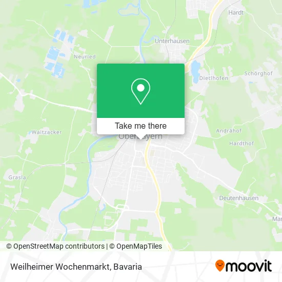Карта Weilheimer Wochenmarkt