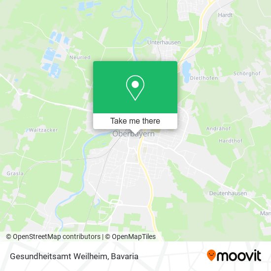 Gesundheitsamt Weilheim map