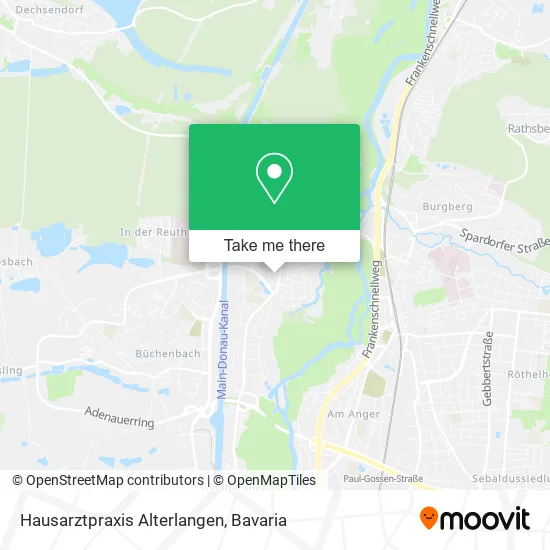 Карта Hausarztpraxis Alterlangen