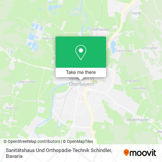 Карта Sanitätshaus Und Orthopädie-Technik Schindler