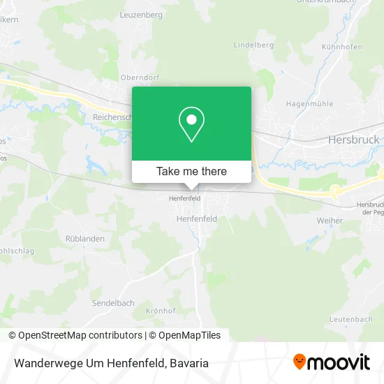 Карта Wanderwege Um Henfenfeld