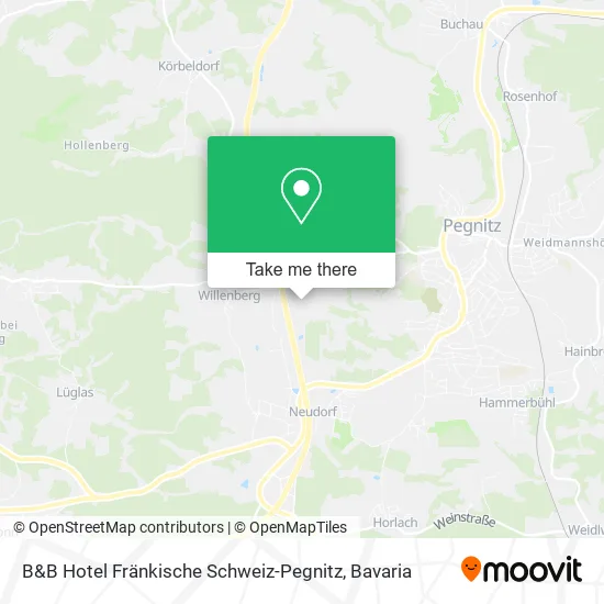 Карта B&B Hotel Fränkische Schweiz-Pegnitz
