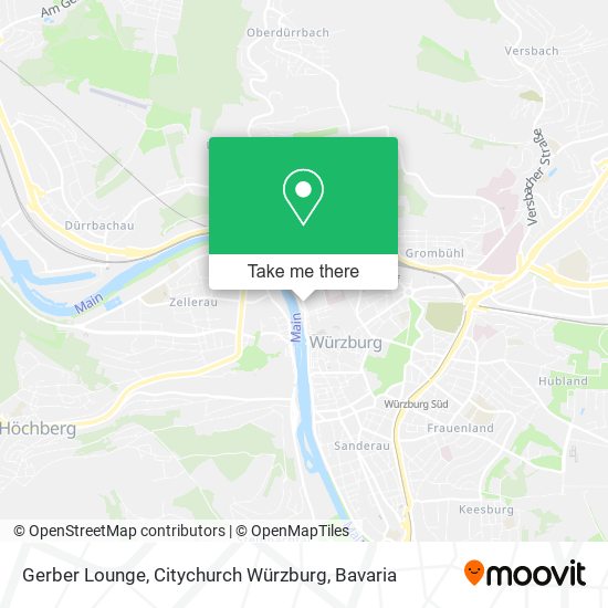 Карта Gerber Lounge, Citychurch Würzburg