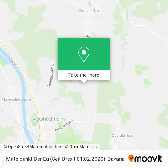 Карта Mittelpunkt Der Eu (Seit Brexit 01.02.2020)