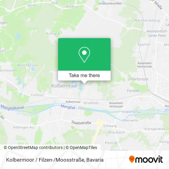Карта Kolbermoor / Filzen- / Moosstraße