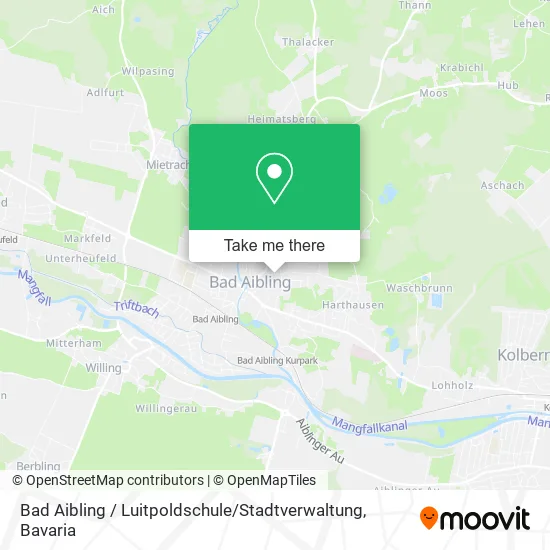Карта Bad Aibling / Luitpoldschule / Stadtverwaltung