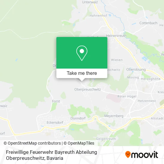 Карта Freiwillige Feuerwehr Bayreuth Abteilung Oberpreuschwitz