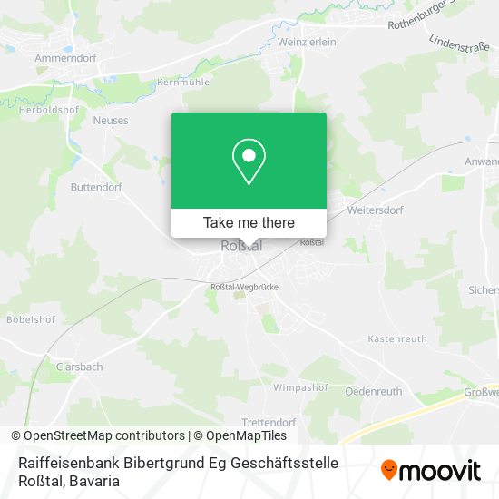 Raiffeisenbank Bibertgrund Eg Geschäftsstelle Roßtal map