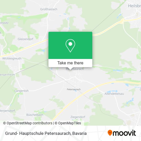 Grund- Hauptschule Petersaurach map