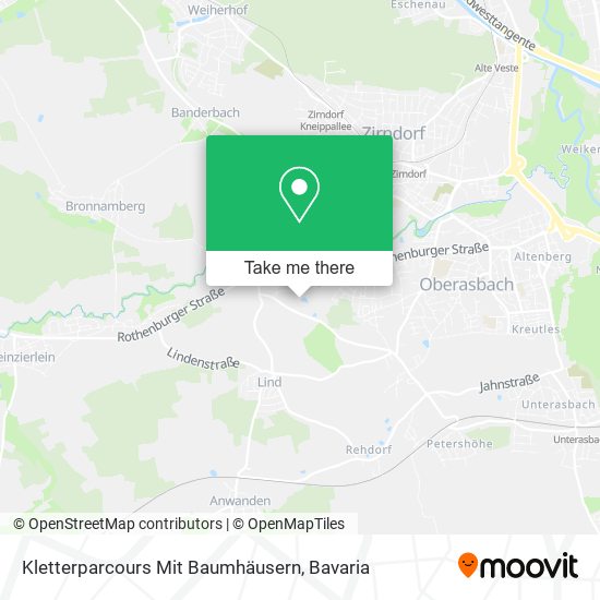 Карта Kletterparcours Mit Baumhäusern