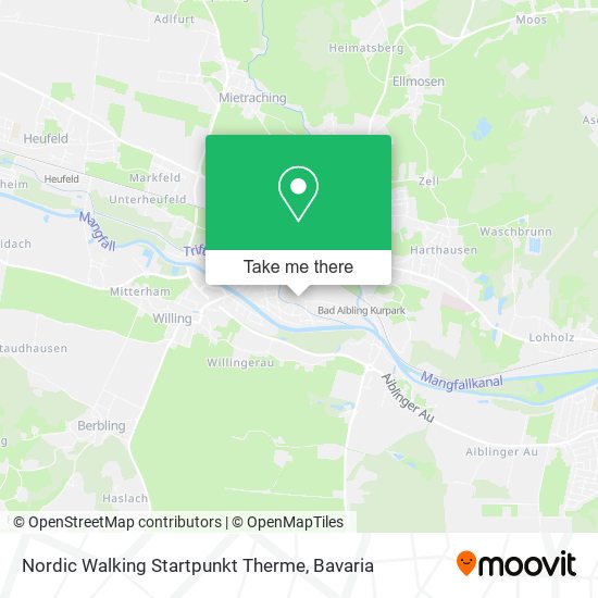 Карта Nordic Walking Startpunkt Therme