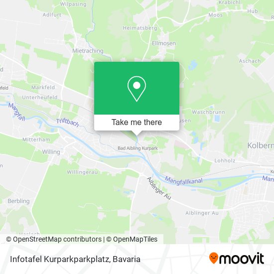 Infotafel Kurparkparkplatz map