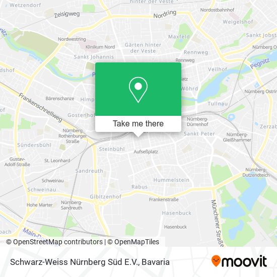 Schwarz-Weiss Nürnberg Süd E.V. map