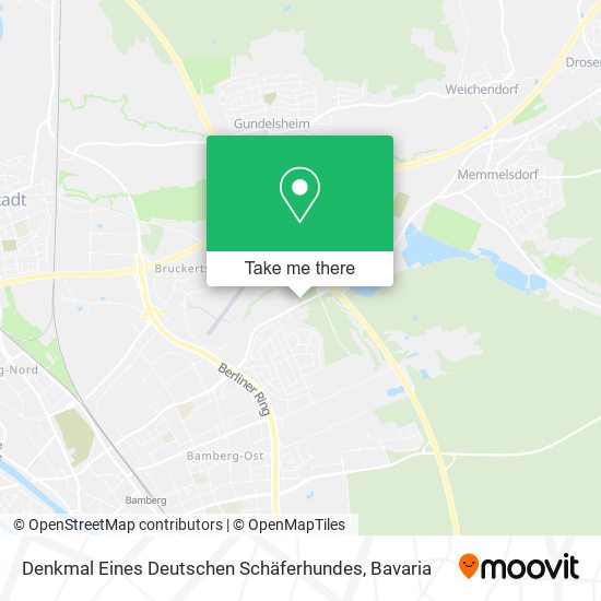 Denkmal Eines Deutschen Schäferhundes map