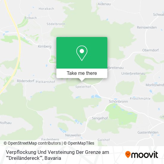 Verpflockung Und Versteinung Der Grenze am ""Dreiländereck"" map