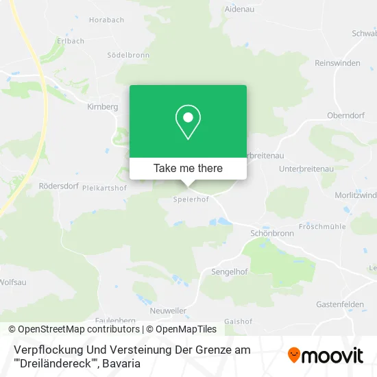 Карта Verpflockung Und Versteinung Der Grenze am ""Dreiländereck""