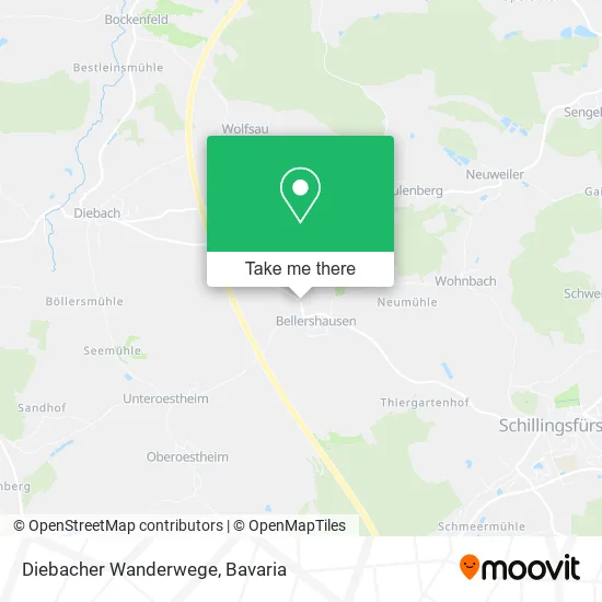 Карта Diebacher Wanderwege