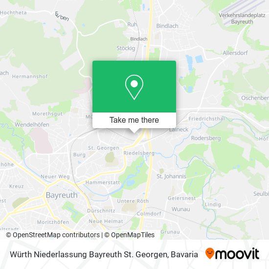 Würth Niederlassung Bayreuth St. Georgen map