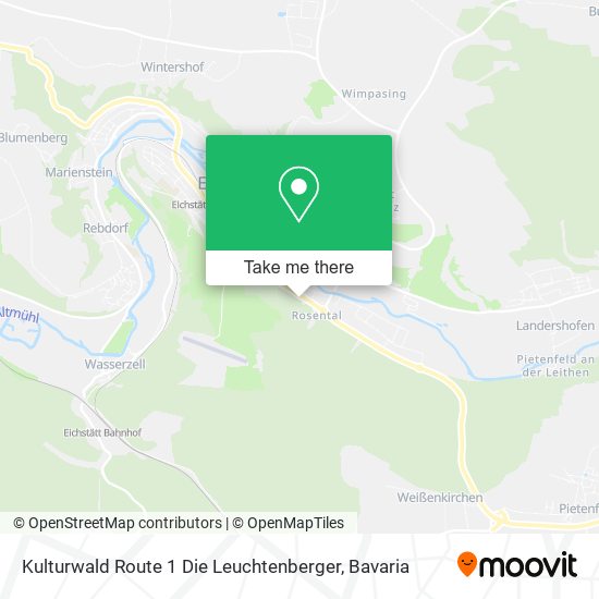 Kulturwald Route 1 Die Leuchtenberger map