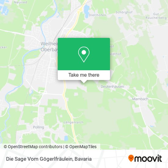 Die Sage Vom Gögerlfräulein map