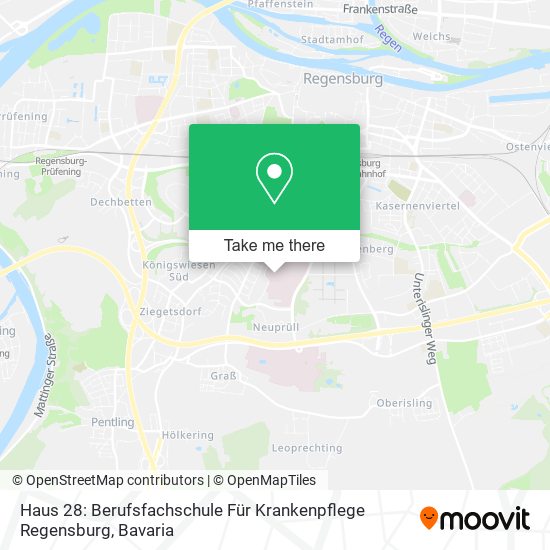 Карта Haus 28: Berufsfachschule Für Krankenpflege Regensburg