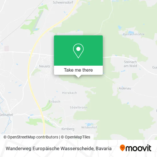 Карта Wanderweg Europäische Wasserscheide