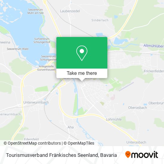 Tourismusverband Fränkisches Seenland map
